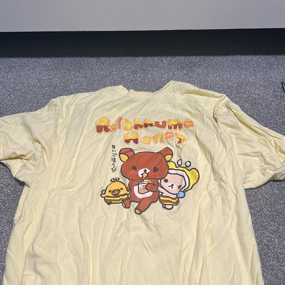 Riakkuma short sleeve light yellow shirt